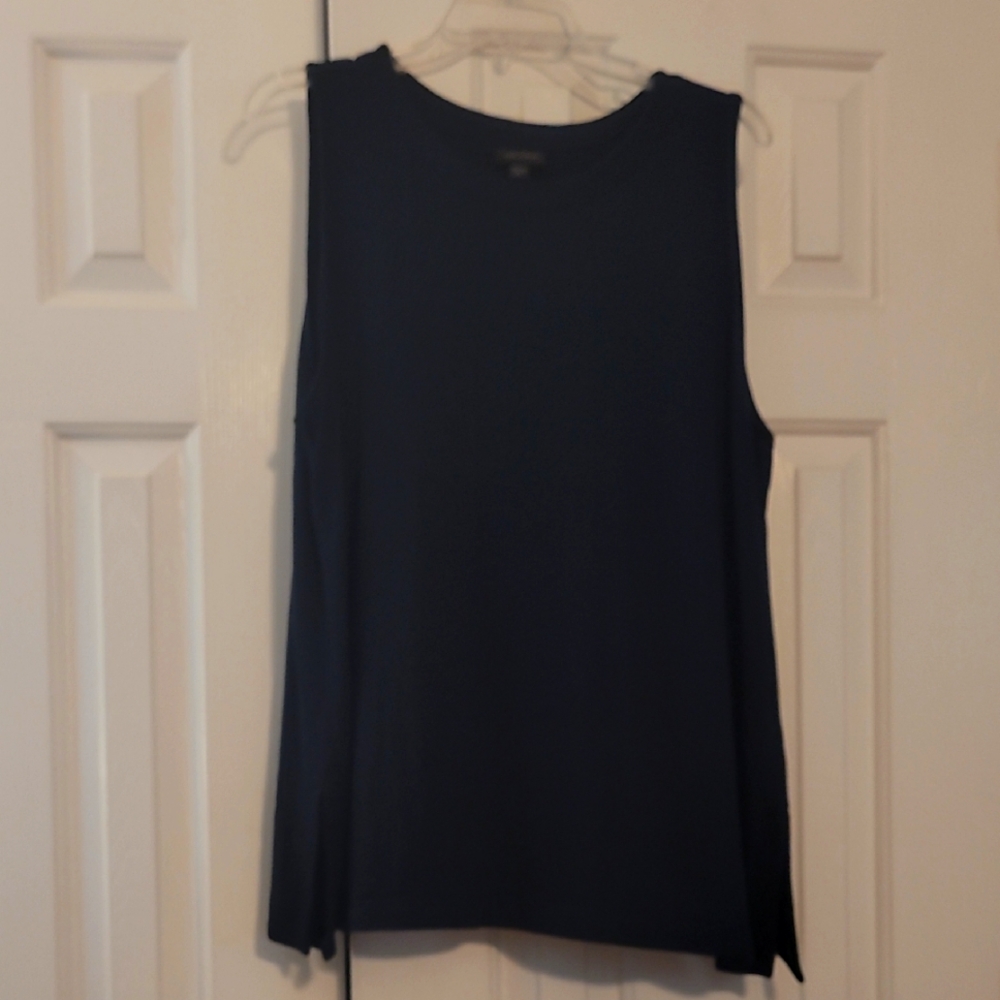 J. Jill Navy Sleeveless Tunic Blouse